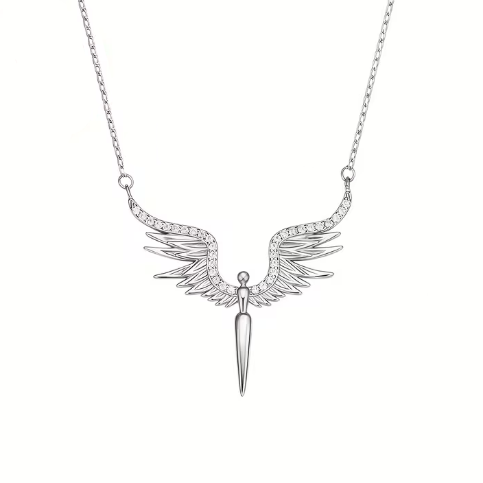 Сребърно колие "Ангелски крила"