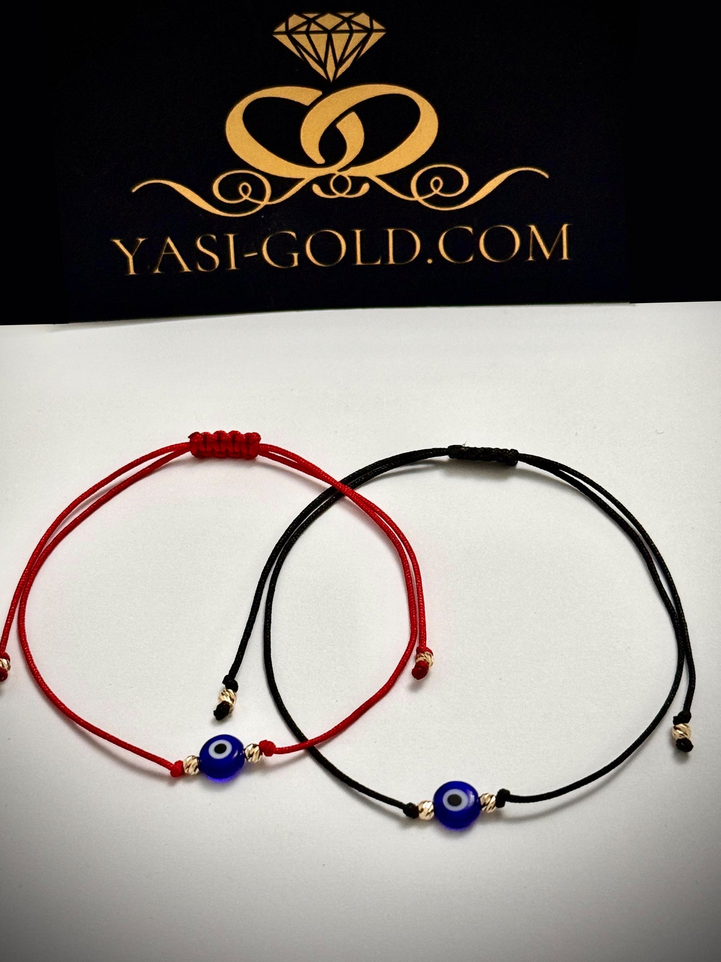 Комплект за него и нея "Синьото око Назар" с 14к злато