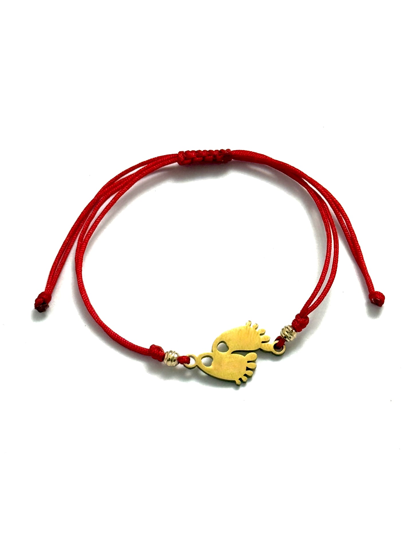 Гривна "Малки стъпчици" с 14к злато