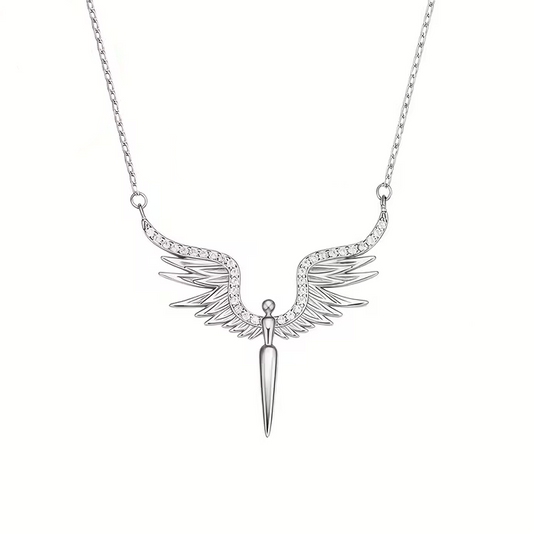Сребърно колие "Ангелски крила"
